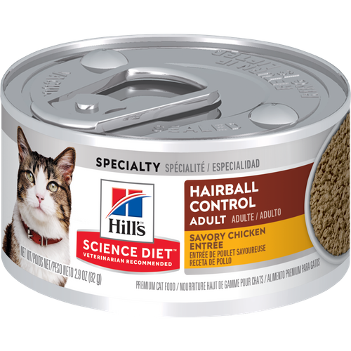 Hill's® Science Diet® Adult Hairball Control Savory Chicken Entrée Cat Food (5.5 oz)