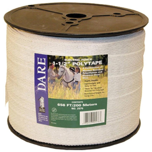 EQUINE FENCING POLYTAPE (1.5 IN X 656 FT, WHITE)