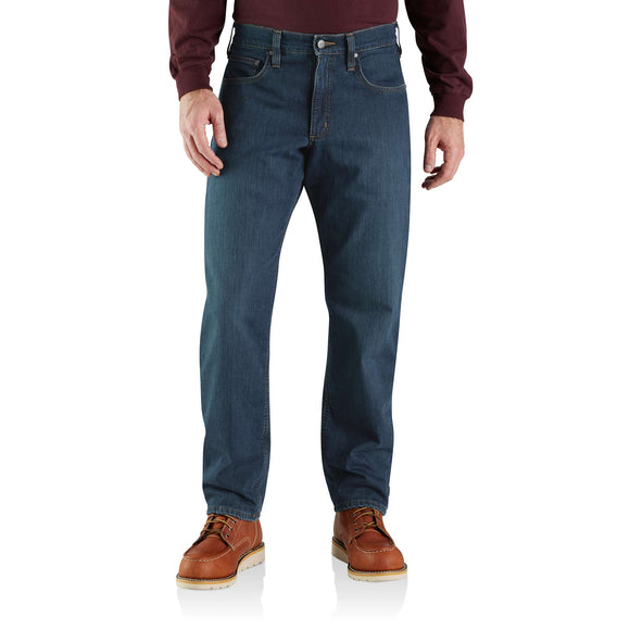 Carhartt Rugged Flex® Relaxed Fit Fleece-Lined 5-Pocket Jean in Rapids-Existing