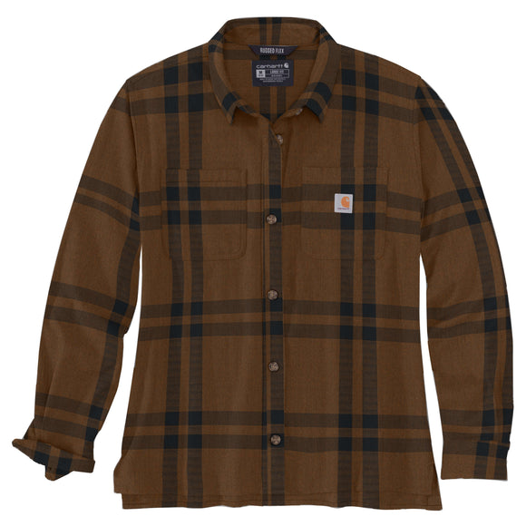 Carhartt Rugged Flex® Loose Fit Midweight Flannel Long-Sleeve Plaid Shirt