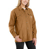 Carhartt Rugged Flex® Loose Fit Canvas Fleece-Lined Shirt Jac (Sable)