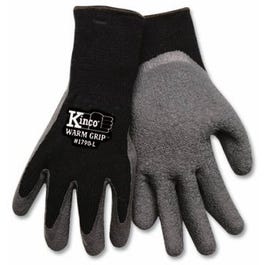 Large Men's Cold-Weather Latex-Coated Knit Gloves