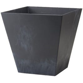 Ella Planter, Plastic, Water-Minder, Black, 6-In. Sq.