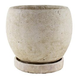 Natural Cement Planter, Weathered Slate, 5.75-In.