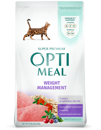 Optimeal Adult Cat Weight Management Turkey & Oatmeal