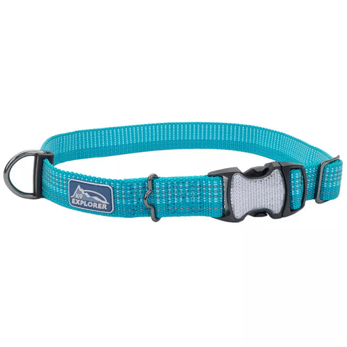 Coastal Pet Products K9 Explorer Brights Reflective Adjustable Dog Collar Ocean 5/8 x 8-12