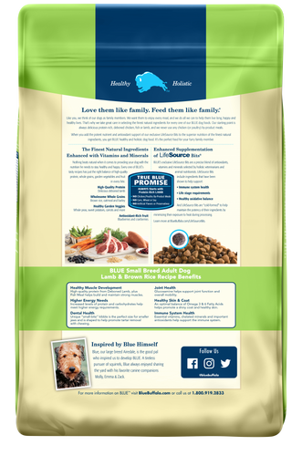 Blue Buffalo Life Protection Natural Lamb & Brown Rice Recipe Small Breed Adult Dry Dog Food