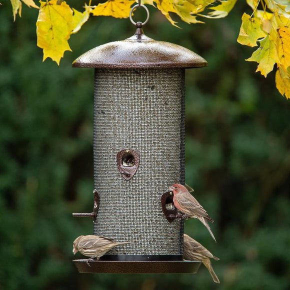 More Birds® Giant Combo Sunflower/Thistle Screen Bird Feeder, Dual Compartments, 11 lb. capacity