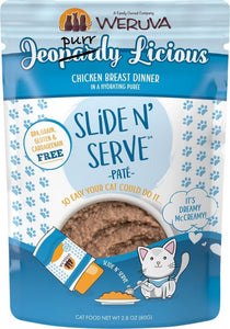 Weruva Slide N' Serve Grain Free Jeopurrdy Licious Chicken Dinner Wet Cat Food Pouch