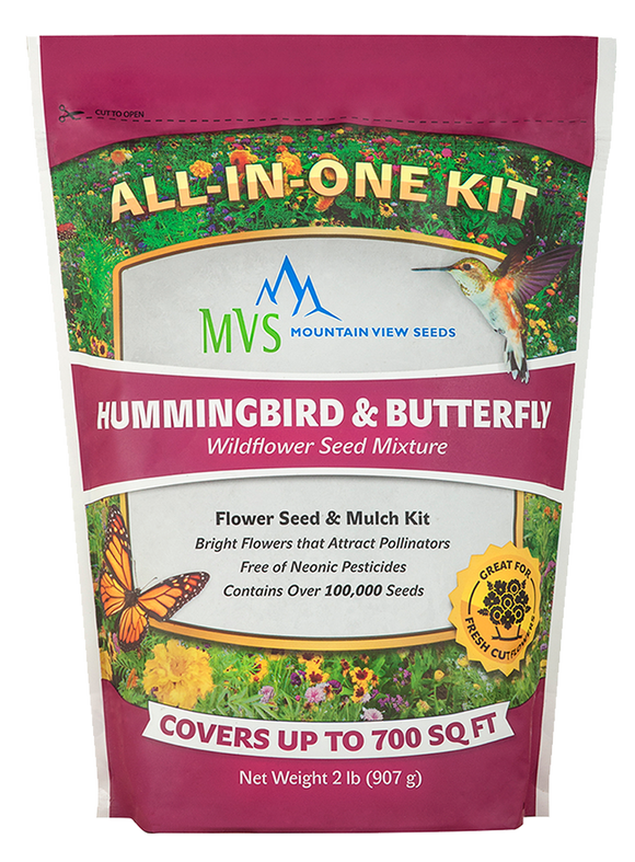 Mountain View Seeds Hummingbird & Butterfly Wildflower Seed Mixture