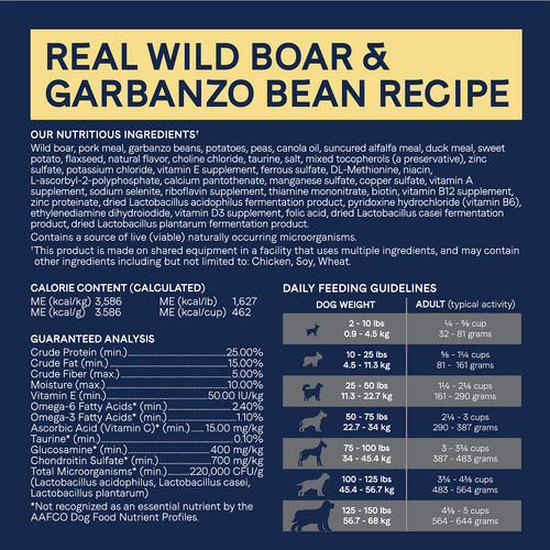 Canidae Grain Free PURE Wild Boar & Garbanzo Bean Recipe Dry Dog Food