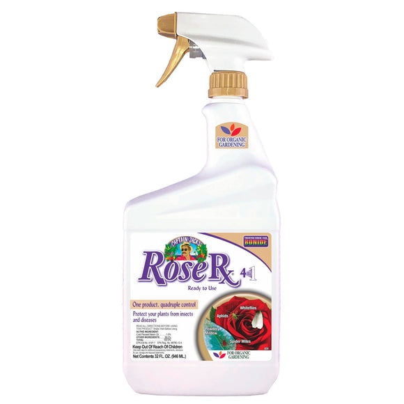 Bonide Captain Jack's Rose Rx 4-in-1 Ready-To-Use Fungicide, Insecticide (32 oz)