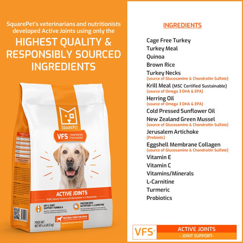 SquarePet® VFS Active Joints Dog Food (4.4 Lbs)