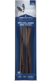Barkworthies Collagen Beef Sticks for Dog (12 - 2.8 oz Pack of 2 - 2022651)