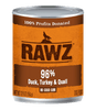 Rawz 96% Duck, Turkey & Quail Dog Food