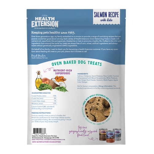 Health Extension Oven Baked Salmon with Kale Dog Treats