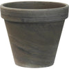 Ceramo 6-3/4 In. H. x 7-3/4 In. Dia. Dark Basalt Clay Standard Flower Pot