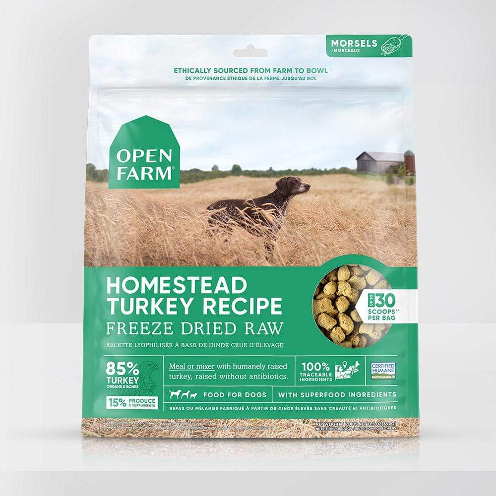 Open Farm Homestead Turkey Freeze Dried Raw Dog Food Concord NH Hooksett NH Belmont NH Osborne s Farm Garden Centers LLC