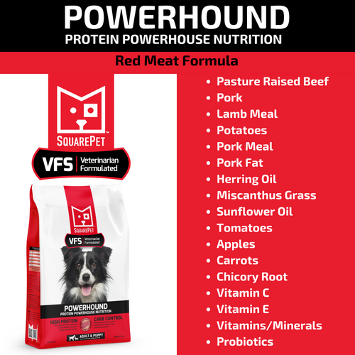 SquarePet® VFS® POWERHOUND™ Red Meat for Dogs