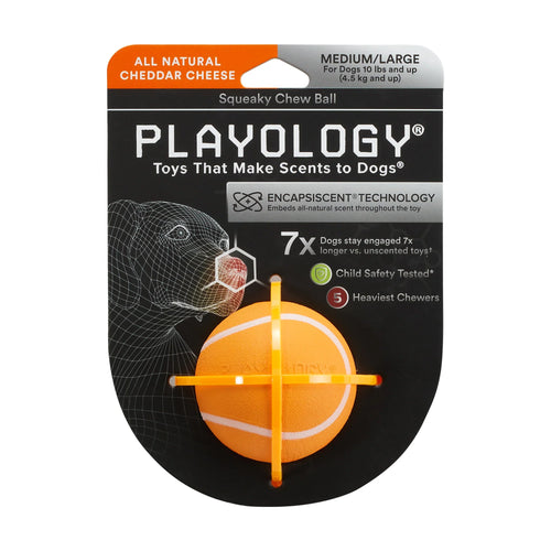 Playology Squeaky Chew Ball Chicken Scent