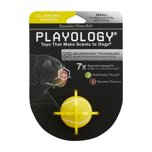 Playology Squeaky Chew Ball Chicken Scent