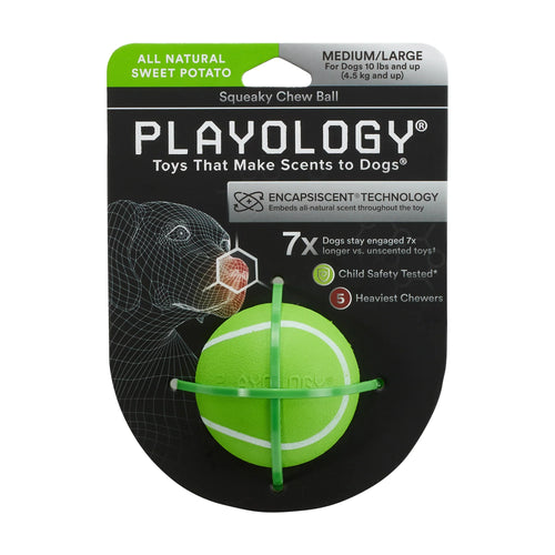 Playology Squeaky Chew Ball Chicken Scent