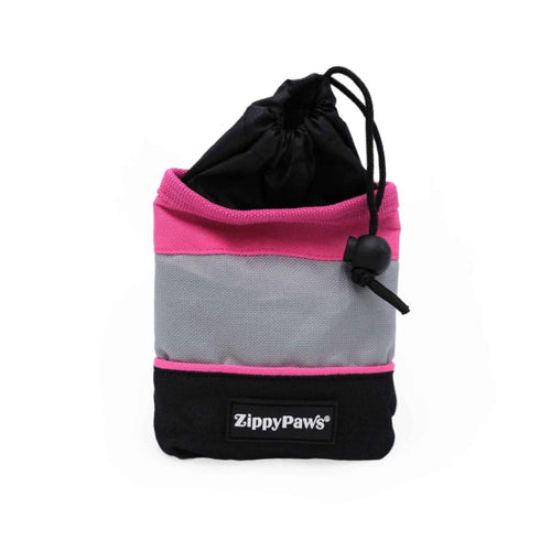 ZippyPaws Adventure Treat Bag (4 x 4 x 5 Pink Trim)