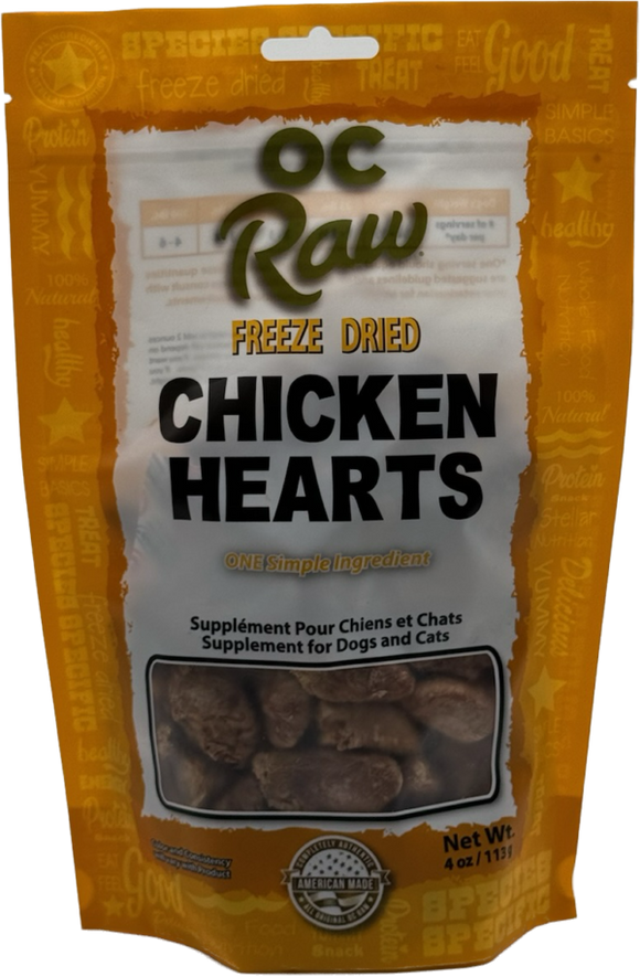 OC Raw Dog Freeze-Fried Chicken Hearts