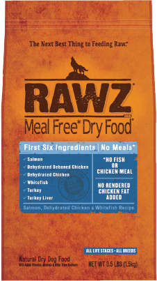 Rawz Salmon, Dehydrated Chicken & Whitefish Recipe Meal Free Dry Dog Food