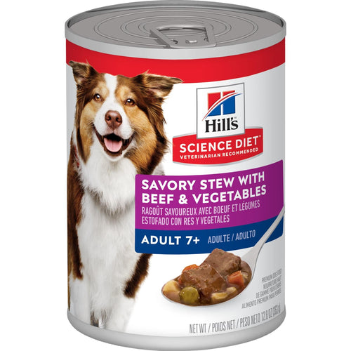 Hill's Science Diet Adult 7+ Savory Stew with Beef & Vegetables Wet Dog Food