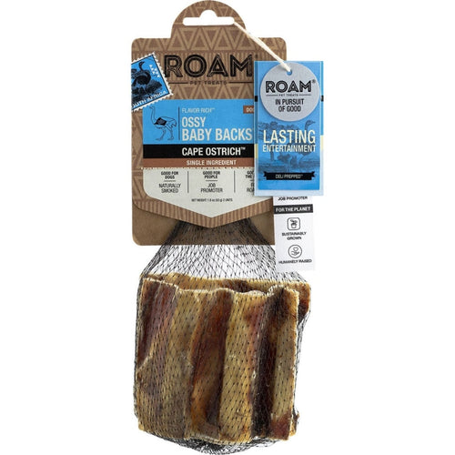 Roam Ossy Baby Backs Cape Ostrich Dog Treats